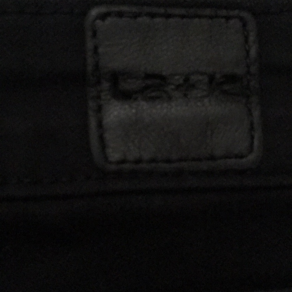 La+Jo Black straight leg jeans.
